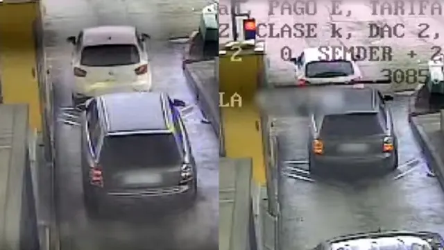 Capturas de imagen del momento de la infraccion