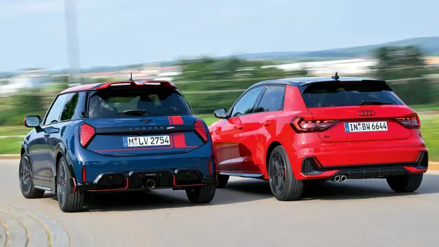Audi A1 40 TFSI vs. Mini John Cooper Works. Zagas.
