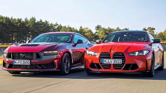 Comparativa del Ford Mustang Dark Horse vs. BMW M4 Coupé.