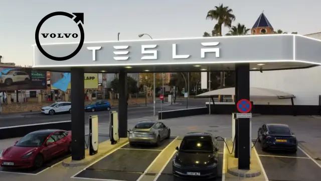 Volvo será compatible con los Supercharger de Tesla.