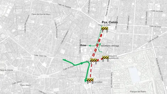Cortes de tráfico Madrid en Junio