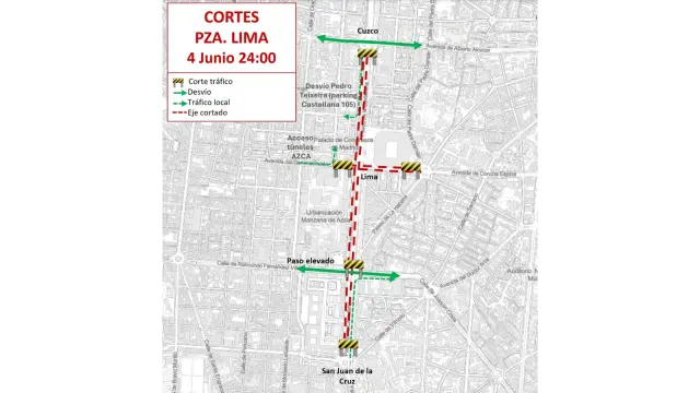 Cortes de tráfico Madrid en Junio