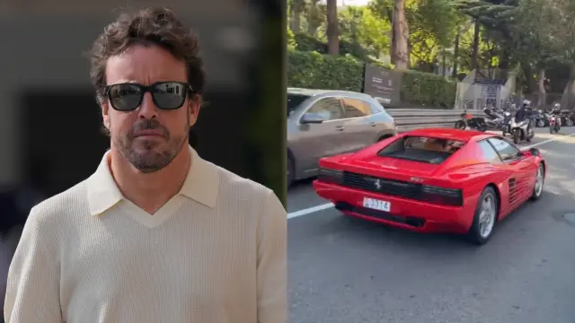 Fernando Alonso y su Ferrari de los años 90
