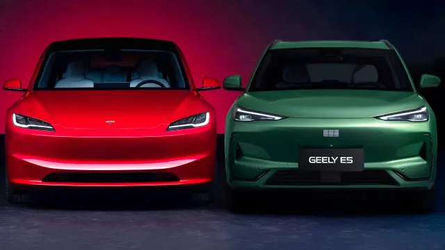 Geely E5 o Tesla Model 3.