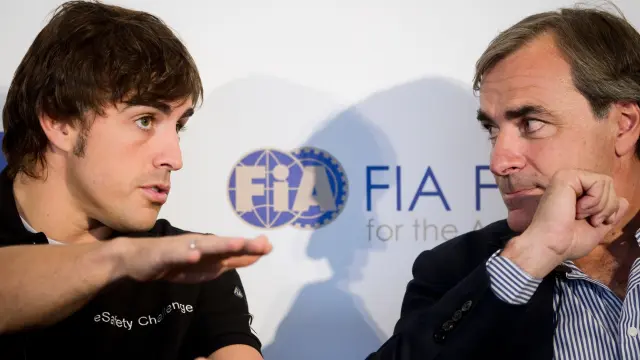 Alonso y Sainz recuerdan la celebración del Mundial de Fútbol
