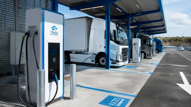 Estación para camiones eléctricos.