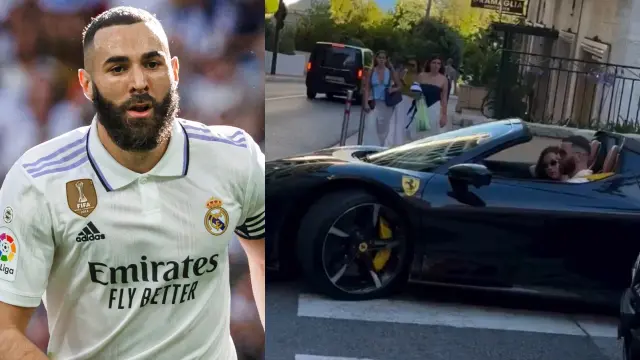 Benzema presume de Ferrari