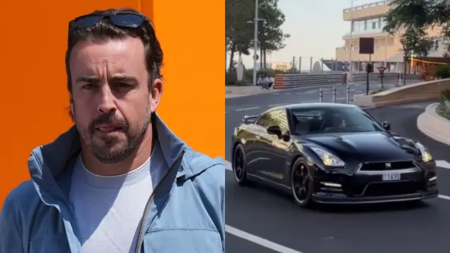 Fernando Alonso presume de Nissan GT-R por las calles de Mónaco