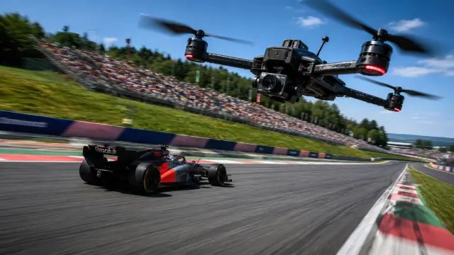 La F1 crea su propio dron y deja imágenes impresionantes