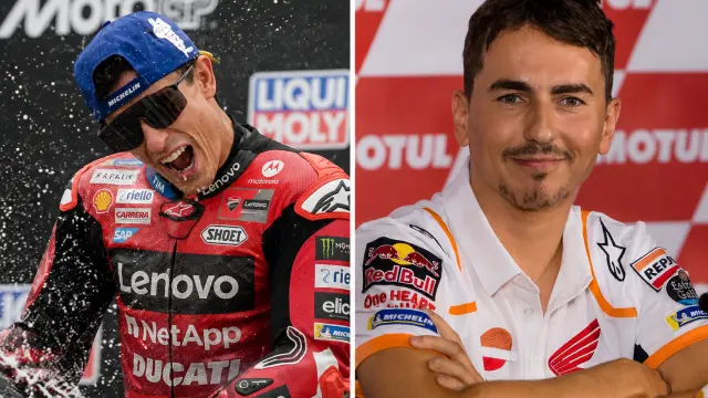 Márquez le cuenta a Jorge Lorenzo como piensa pasar sus vacaciones.