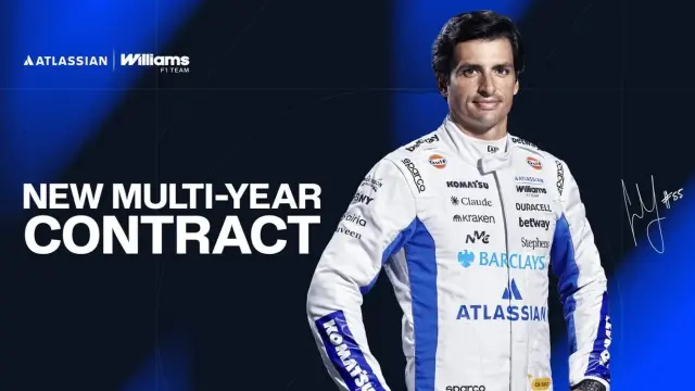 Carlos Sainz firma su renovación con Williams