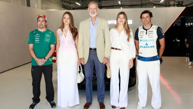 La representación de la Casa Real con Alonso y Sainz