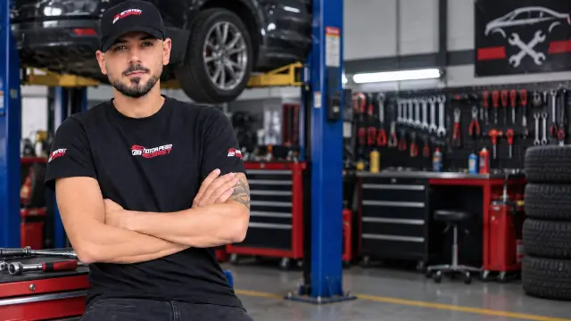 Pedro Bastida, experto en mecánica, analiza el Toyota C-HR durante una inspección técnica.