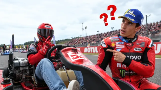 Marc Márquez y Ducati mandaron a un clon del de Cervera para la carrera de karts