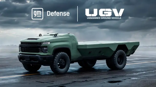Prototipo de vehículo terrestre no tripulado de GM Defense Chevrolet Silverado.