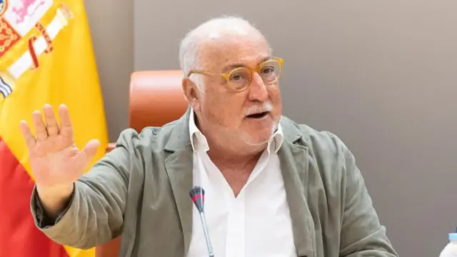 Pere Navarro durante unas jornadas sobre seguridad vial.