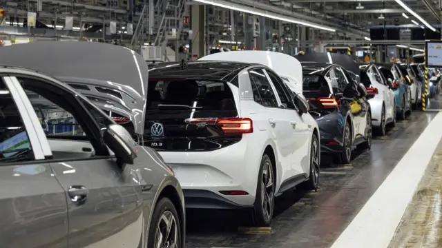 Línea de montaje del Volkswagen ID.3 en Zwickau.
