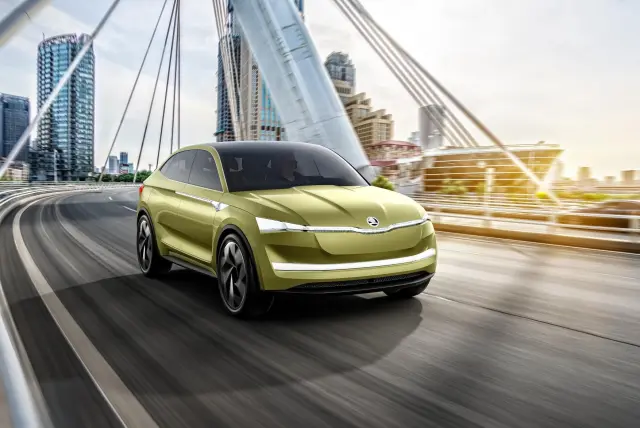 Skoda Vision E movimiento