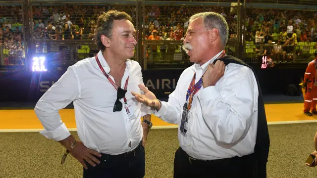 Alejandro Agag y Chase Carey (Presidente de la F1)