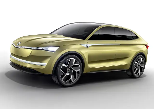 Skoda Vision E tres cuartos delanteros