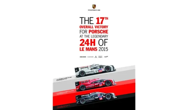 Cartel histórico de Porsche en Le Mans