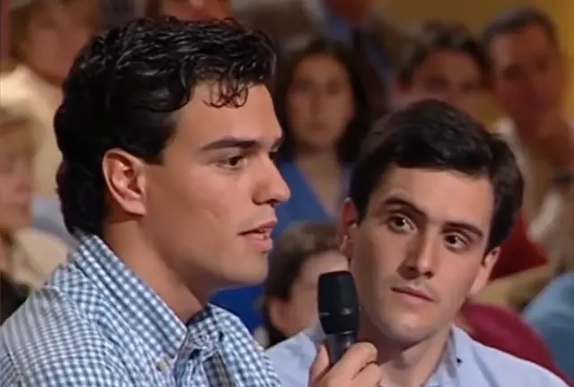 Pedro Sánchez, en el programa Moros y cristianos que emitió Telecinco.