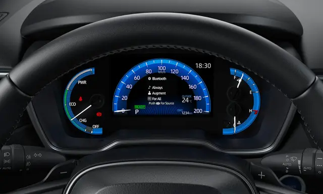El modelo híbrido lleva levas detrás del volante