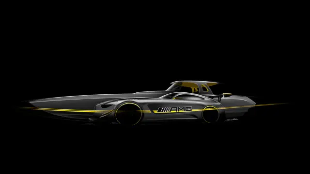 primera imagen barco cigarette racing inspirado mercedes-amg gt3