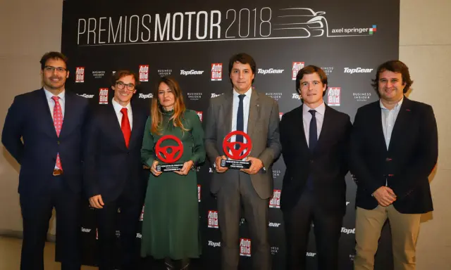 Rosa Caniego, de FCA; Carlos Quintanilla, de Ferrari y Fernando Azaola, de FCA.