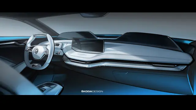 Skoda Vision E salpicadero