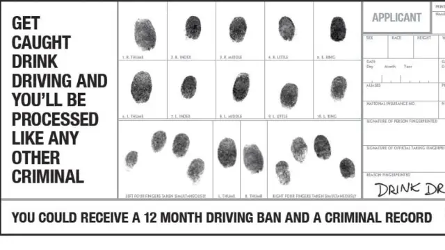 si vas bebido al volante, serás tratado como un criminal