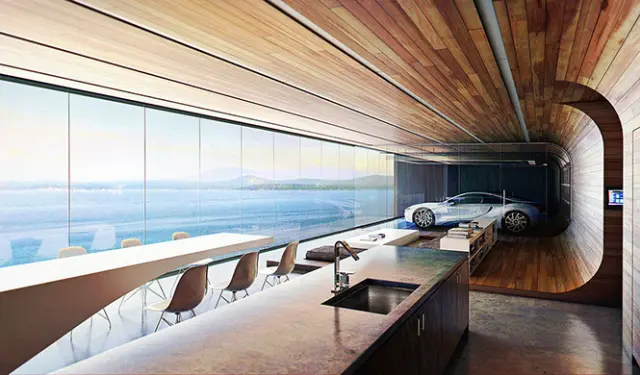 casa con garaje con vistas al mar 4