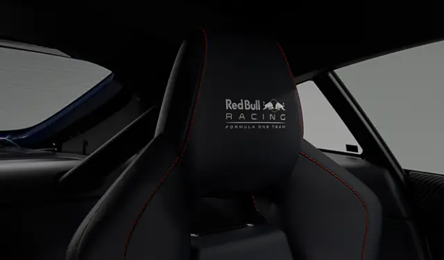 Aston Martin Vantage Red Bull Racing Edition detalle reposacabezas