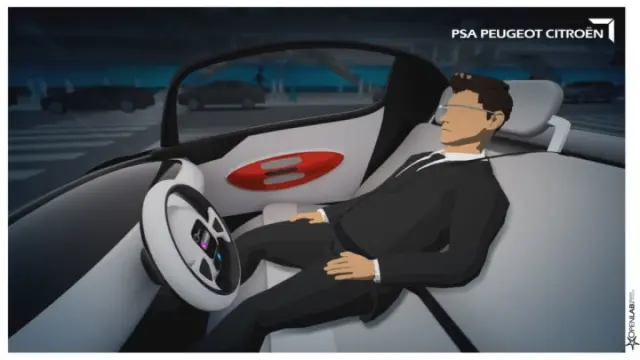 conductor coche autónomo PSA