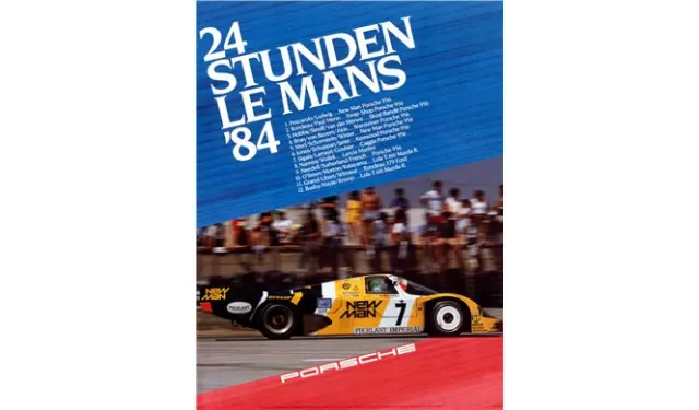 Cartel histórico de Porsche en Le Mans