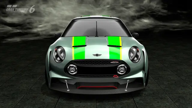 Mini Clubman JCW Vision Gran Turismo - frontal raya verde