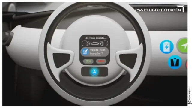 volante coche autónomo de PSA