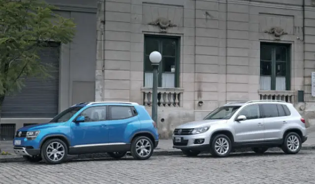 Volkswagen Taigun junto a Tiguan