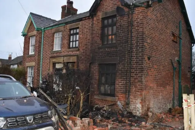 Así quedó la casa tras el accidente