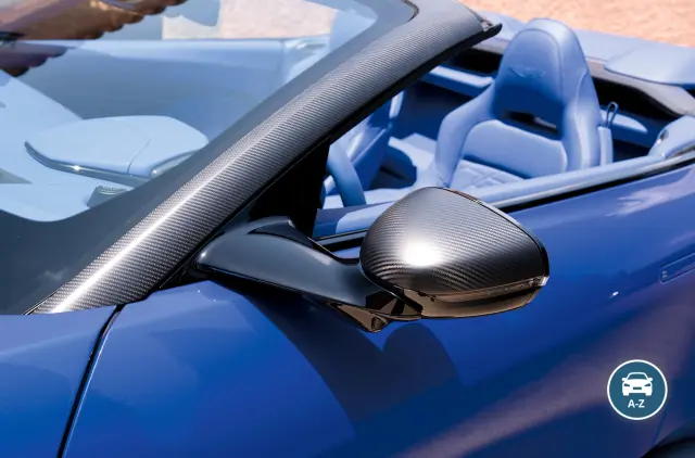 He probado el Aston Martin Vanquish Volante: espejo.