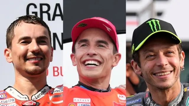 En la colección había motos de Jorge Lorenzo, Marc Márquez y Valentino Rossi