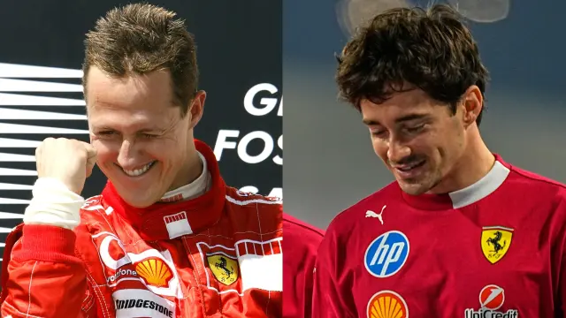 La comparación de Ferrari con Schumacher y Leclerc