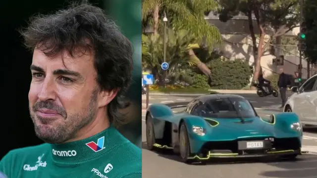 Fernando Alonso presume del Valkyrie antes de empezar el Mundial