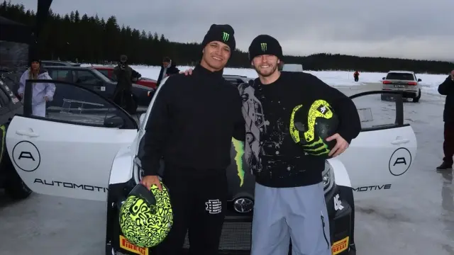Lando Norris y Oliver Solberg, F1 y WRC unidos para derrapar en la nieve