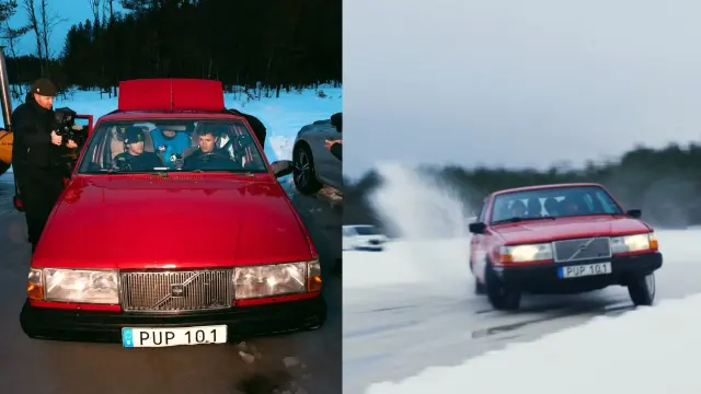 Norris puso a derrapar este clásico de Volvo, el coche con el que menos te esperaría que lo hiciera