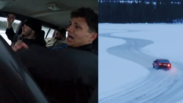 Lando Norris completó el circuito helado con Oliver Solberg de copiloto