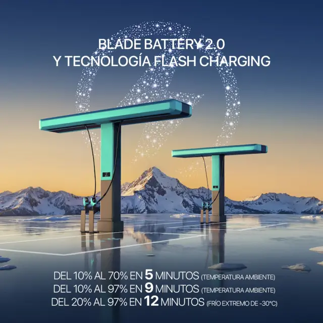 BYD Blade Battery 2.0 y Flash Charging.