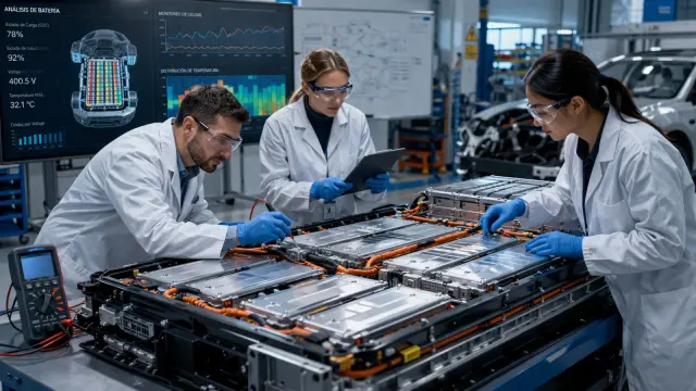 Cientificos analizan baterias coche eléctrico