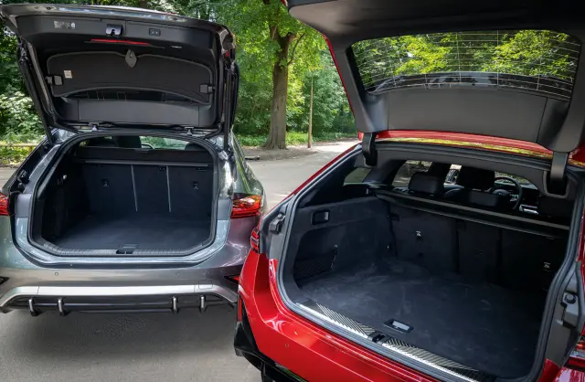BMW i5 M60 Touring vs. Audi S6 Avant e-tron. Maletero.