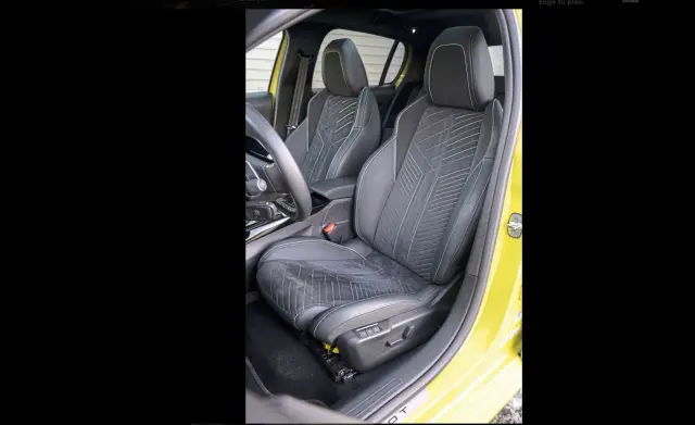 Peugeot 208 110 e-DSC6 vs Seat Ibiza 1.0 TSI. Asiento del 208.